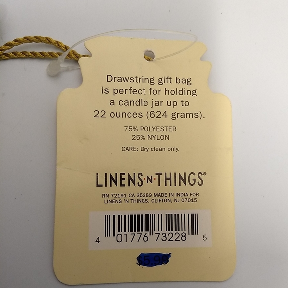 Lot of 2 Large Embroidered Yellow Gold Organza Mirrored Embellished Drawstring - Picture 9 of 12